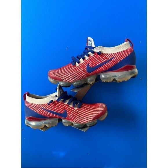 Nike Air VaporMax Flyknit 3 “USA” Shoes Red White Blue CW5585-100 Men’s Size 10 main image 4